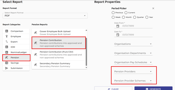 pension reporting
